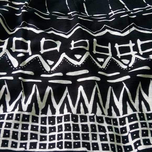 Liz Claiborne Vintage 90's Skirt B&W Print Sz 10 - Picture 5 of 5